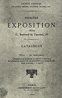 couverture de la première exposition impressionniste de 1874